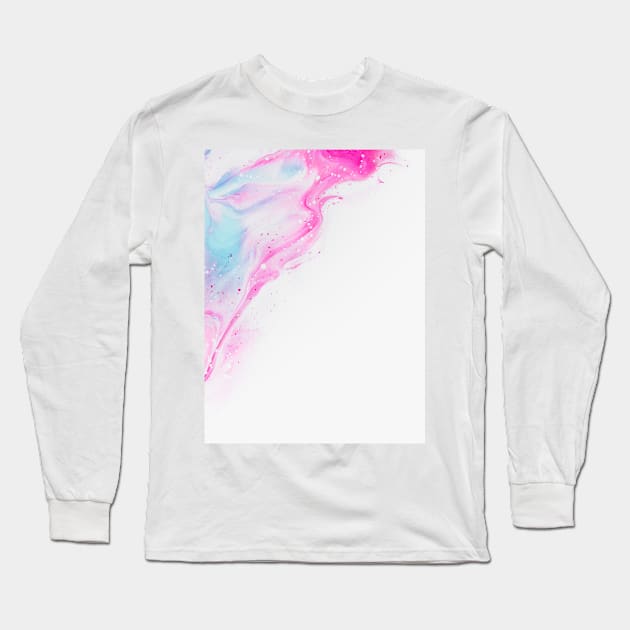 Pink Abstract Art Long Sleeve T-Shirt by NewburyBoutique